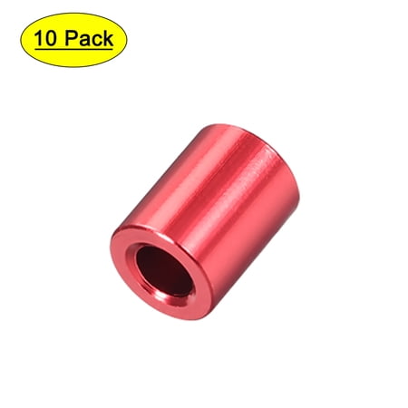 10Pcs Round Aluminum Standoff Column Spacer 3.1x6x6mm(IDxODxH) Red for FPV Quadcopter RC Multirotors Parts DIY