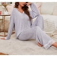 thumbnail image 7 of Richie House Women’s Pajama Set Super-Soft Long Sleeve Top with Pants RHW2927-A-S, 7 of 7