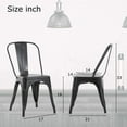 thumbnail image 7 of NiamVelo Metal Dining Chair Set of 4 Stackable Chair 18" Seat Height Bar Chairs Kitchen Chair, Black, 7 of 7