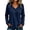 Dark Blue, variant on Women Shirts Kelon Women's Boho Tops V Neck Long Sleeve Shirts Casual Loose Fit Blouses with Raw Hem and Fringe Detail - Relaxed Tunic Tees for Fall, Work & Beach Vacation, 2XL