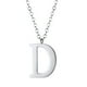 thumbnail image 1 of Collar de plata con letra del alfabeto PROSTEEL acero inoxidable, 1 of 7
