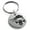 Silver, variant on Stainless Steel Pirate Bandit Skull Engraved Small Medallion Circle Charm Keychain Keyring