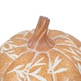 thumbnail image 5 of Large Etched Leaf Resin Pumpkin Decoration, Orange and White, 8", Fall by Way To Celebrate, 5 of 6