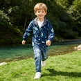 thumbnail image 6 of Karoyedx Jacket for Baby Boys Lightweight Jacket for Kids Fall Long Sleeve Zip Up Hooded Rain Coat Windproof Outdoor Tactical Jackets Dark Blue Size,5-6 Years, 6 of 9