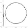 thumbnail image 3 of 14k White Gold Polished Endless 2mm Hoop Earrings, 3 of 3