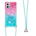 thumbnail image 3 of Funda para Motorola Moto G 5G 2023 Brillantina Líquida Divertida Reluciente y con Cristales en Movimiento Cuerpo Cruzado con Cordón Ajustable, 3 of 5