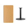 thumbnail image 2 of Flash Furniture 24 by 42" Rectangular Natural Laminate Table Top with 24" Round Table Height Base, 2 of 2