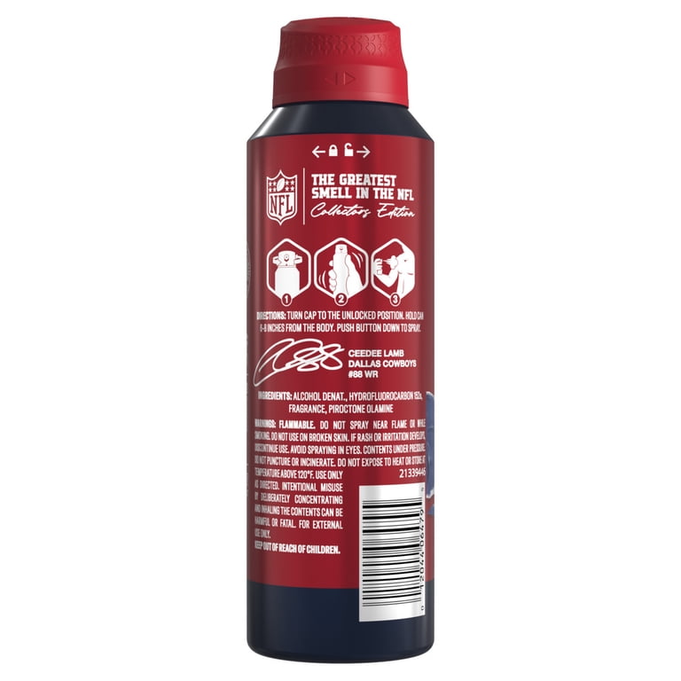 Old Spice Men's Aluminum Free Deodorant Body Spray, NFL Collection