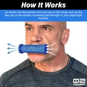 Bas Rutten O2 Inspiratory Muscle Training Device for Improving Diaphragmatic Breathing - Portable Lung Muscle and Respiratory Power Training Device - High Altitude Breathing Trainer - Green