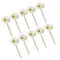 thumbnail image 2 of 10 Pieces Artificial Flower Gerbera Fake Plants Simulation Looking No Odor for Christmas Garden Office Wedding White, 2 of 10