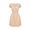 Beige, variant on Ashirexll Midi Dresses for Women, Flowy Dresses for Women, Fashion Solid Color High Waist Short Sleeve Square Neck Knee Length Dress