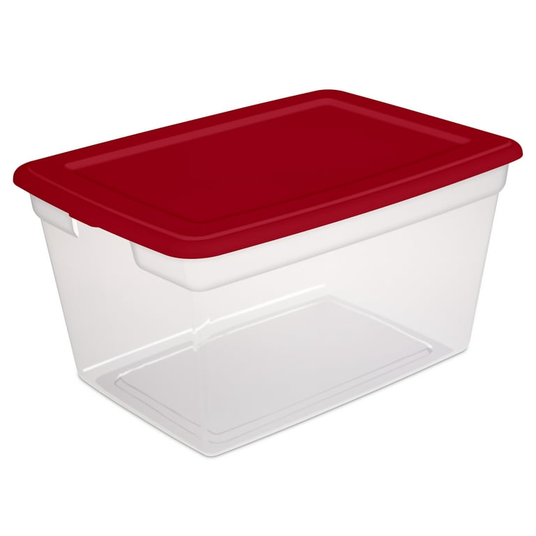  Citylife 58.1 QT Plastic Storage Bins with Wheels Stackable Storage  Containers for Organizing Large Clear Storage Box with Latching Lids for  Garage, Closet, Kitchen, 4 Packs