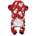 thumbnail image 2 of Pijama Lanyarco Muñeco de Nieve de Navidad para Perros Grandes Rojo XL, 2 of 6