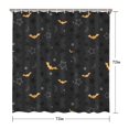 thumbnail image 5 of Halloween Bats and Stars Pattern Shower Curtain 72"x72" ,Bathroom Decorative Shower Curtains Set with 12 Hooks,Modern Waterproof Washable Shower Curtain, 5 of 6