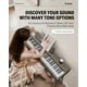 thumbnail image 3 of Piano digital Donner DDP-60 de 88 teclas para principiantes con soporte gris, 3 of 7