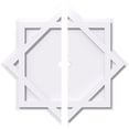 thumbnail image 1 of Ekena Millwork CMP20AL2-01000 20 in. OD x 1 in. ID Square Axel Architectural Grade PVC Contemporary Ceiling Medallion - 2 Piece, 1 of 1