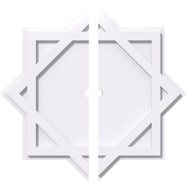 Ekena Millwork CMP20AL2-01000 20 in. OD x 1 in. ID Square Axel Architectural Grade PVC Contemporary Ceiling Medallion - 2 Piece