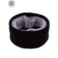 thumbnail image 2 of Luxtrada Harsh Winter Double-Layer Soft Fleece Lined Thick Knit Neck Warmer Circle Scarf Windproof for Women Men (Black), 2 of 9