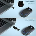 thumbnail image 4 of Ratón inalámbrico Jiggler, Mouse Mover LED, recargable, 2,4 G, ergonómico, mini ratón USB, óptico, 1600 DPI, 4 of 7