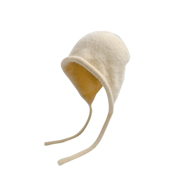 Sombreros para mujer, color sólido, con diadema, protección para las orejas, con cordones, sombrero de dacrón para mujer
