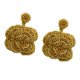 thumbnail image 5 of de flores rosas exageradas perlas exquisitos joyas doradas dorado Yuyangstore Dangle Earrings for Women Girl, 5 of 7