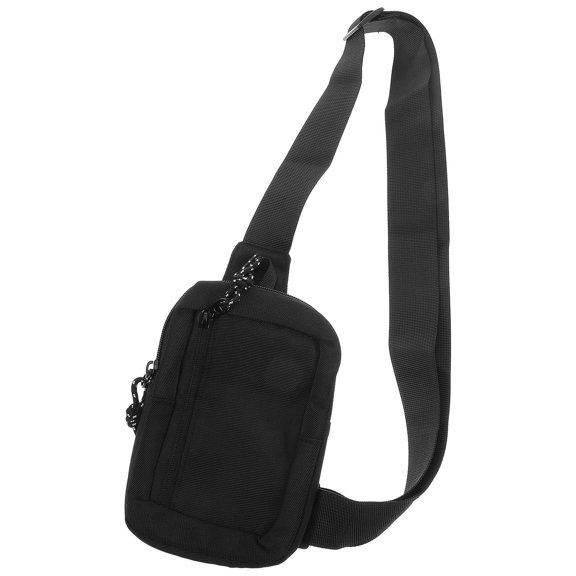 SOPOTUTU Men's Black Shoulder Sling Bag, Oxford Fabric, Lightweight Travel Crossbody Bag for Everyday Use