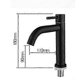 thumbnail image 5 of Faucet, Single Cold Water Tap For Stainless Steel Bathroom Sink Faucet - Black, 5 of 5