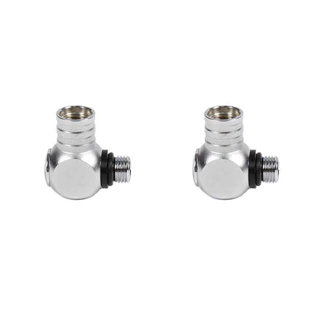 Toystoory Práctico regulador de buceo, conector ligero de rotación de 360 grados, adaptador de manguera de buceo impermeable, accesorios Baja presión 2Conjunto
