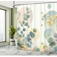 thumbnail image 4 of Ambesonne Eucalyptus Leaves Shower Curtain, Pastel Meadow, 69"Wx70"L, Laurel Green Blue Cream, 4 of 4