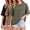 ArmyGreen-Coffee-Black, variant on 3 Pack T-shirts for Women Oversized Shorts Sleeve Women T-shirts Vintage Cotton Tees Washed Casual Loose Tops