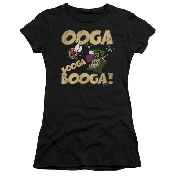 Courage The Cowardly Dog Ooga Booga Booga S/S Junior Women's T-Shirt Sheer Black