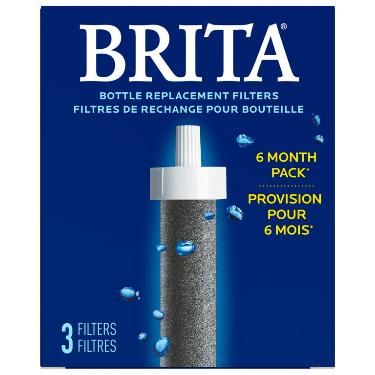 Botella Filtrante Brita, 770 Ml, Libre De Bpa, Vidrio Color Cristal Marino