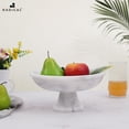 thumbnail image 2 of Radicaln Marble Fruit Bowl White 10 Inches Handmade Fruits Holder -Fruit Dish For Dining Table Décor, 2 of 6