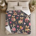 thumbnail image 5 of Celebratory French Bulldog Party Pups Wrapped Presents, Playful Festive Scene, Warm Flannel Blanket for Living Room and Bedroom, Dog Lovers Christmas Gift, Festive Home Decor, 5 of 9