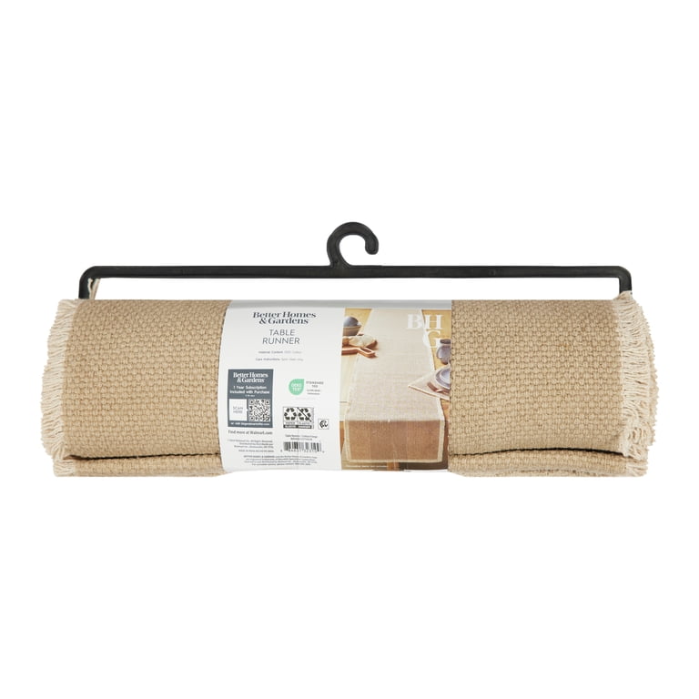 Better Homes & Gardens 90" x 14" Camel Fringe Table Runner photo 7