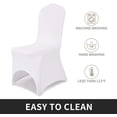 thumbnail image 3 of Stretch Spandex Chair Cover for Wedding Party Dining Banquet Event with Open Back (White,12pcs), 3 of 7