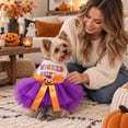 thumbnail image 4 of Halloween Pet Tutu Dress, Pumpkin Ghost Printed Holiday with Bow, Soft Breathable Party Outfit for Small Dogs Puppies, 4 of 4