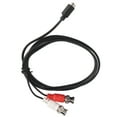 thumbnail image 1 of MINI DIN 4 Pin To 2 BNC Cable, MINI DIN 4 PIN Male To 2 BNC Male Y Splitter Cable  Pure Copper Core 4.9ft Easy To Use  For Monitoring, 1 of 8