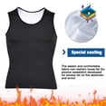 thumbnail image 4 of Seitruly Hombres Polímero Sudor Sauna Chaleco Body Cintura Entrenador Chaleco adelgazante Compresión Fajas Corsé Abdomen fajas S/M Seitruly CE000203-01, 4 of 6