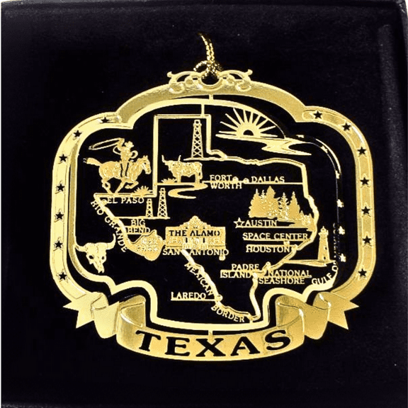 Nations Treasures Texas State Landmarks Ornament, Keepsake Intricate, 1 Count