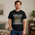 thumbnail image 2 of Tummy Ache Survivor Cat Graphic T-Shirt, Funny Unisex Classic Tee, 2 of 9
