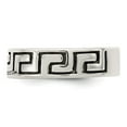 thumbnail image 4 of Sterling Silver Antiqued Greek Key Ring, 4 of 6