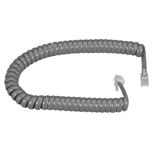 BlackBox Coiled Telephone Handset Cord Dark Gray, 12ft. Walmart