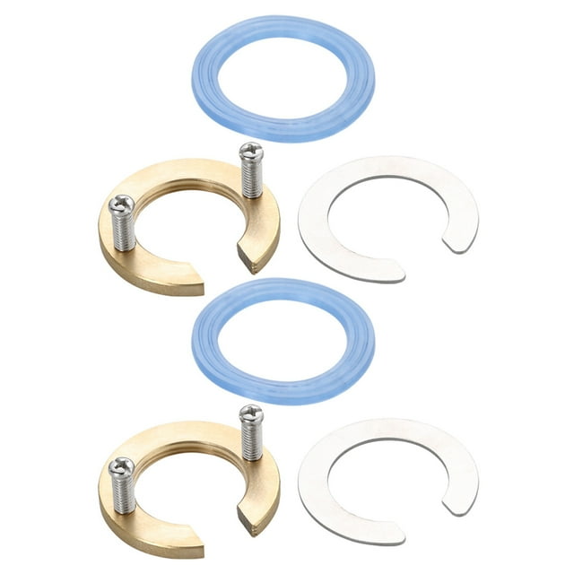 2 Sets Faucet Nut Faucet Fastening Circlip Faucet Fastening Washer Faucet Mounting Faucet Accessory