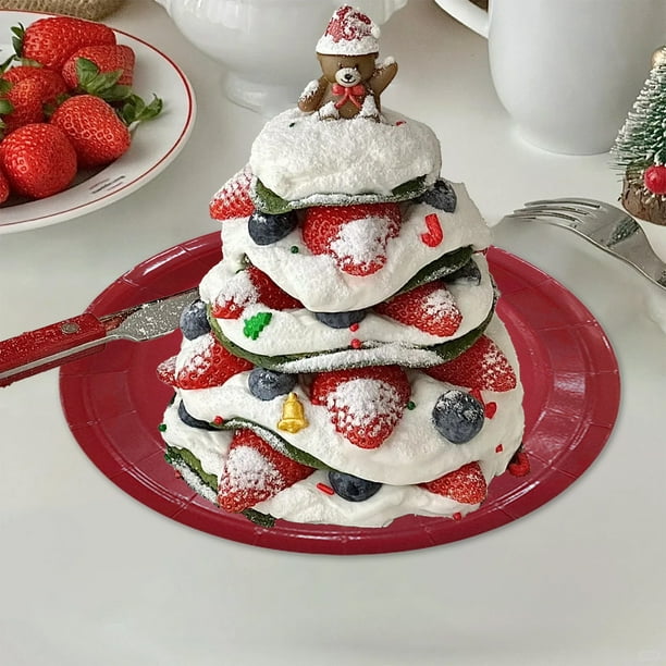 A Christmas Themed Disposable Paper Plates, 10 Pack 7 Inch Holiday Dinner  Plates, Christmas Tree Design Party Supplies For Festive Gatherings And  Celebrations - Walmart.ca