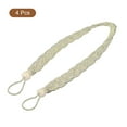 thumbnail image 3 of Uxcell 4Pack 58cm/23" Curtain Tiebacks Braided Drapery Holdback Holder, Beige/Silver, 3 of 6