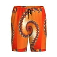 thumbnail image 4 of Easygdp Orange Rotating Men's Short Pajama Pants, Sleep Shorts, Household Pants, Casual Pants with Pockets - Small, 4 of 9
