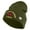 Olive, variant on U.S. Army 7th Infantry Division Logo Embroidered 12 Inch Solid Knit Cuff Long Beanie Made in USA - Olive OSFM