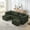 Green + Foam + 3 Seat, variant on 94.1" modular Sectional Sofa,Compressed Corduroy couch, Comfy Compression Sofa for small spaces, Gray