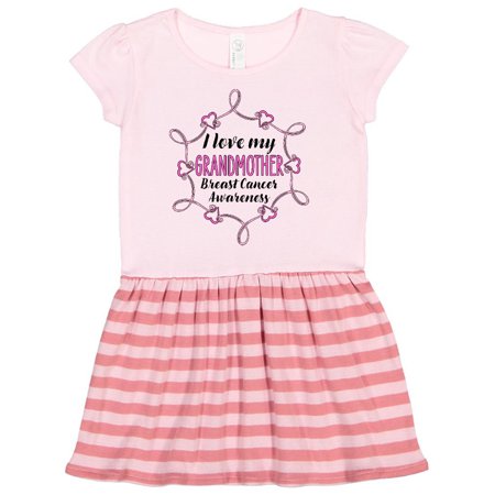 

Inktastic I Love My Grandma- Breast Cancer Awareness Gift Toddler Girl Dress